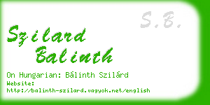 szilard balinth business card